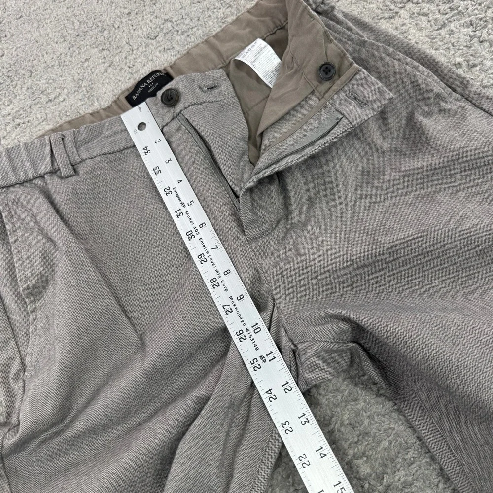 Banana Republic‎ Aiden Hybrid T Herringbone Grey Jogger Trousers 33x30 386894-01